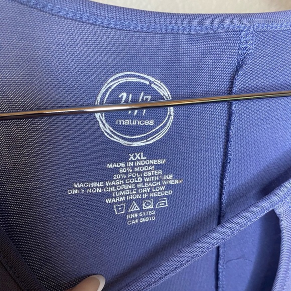 Dusty Blue 24/7 Maurices Tank Top, Size XXL - Picture 3 of 5